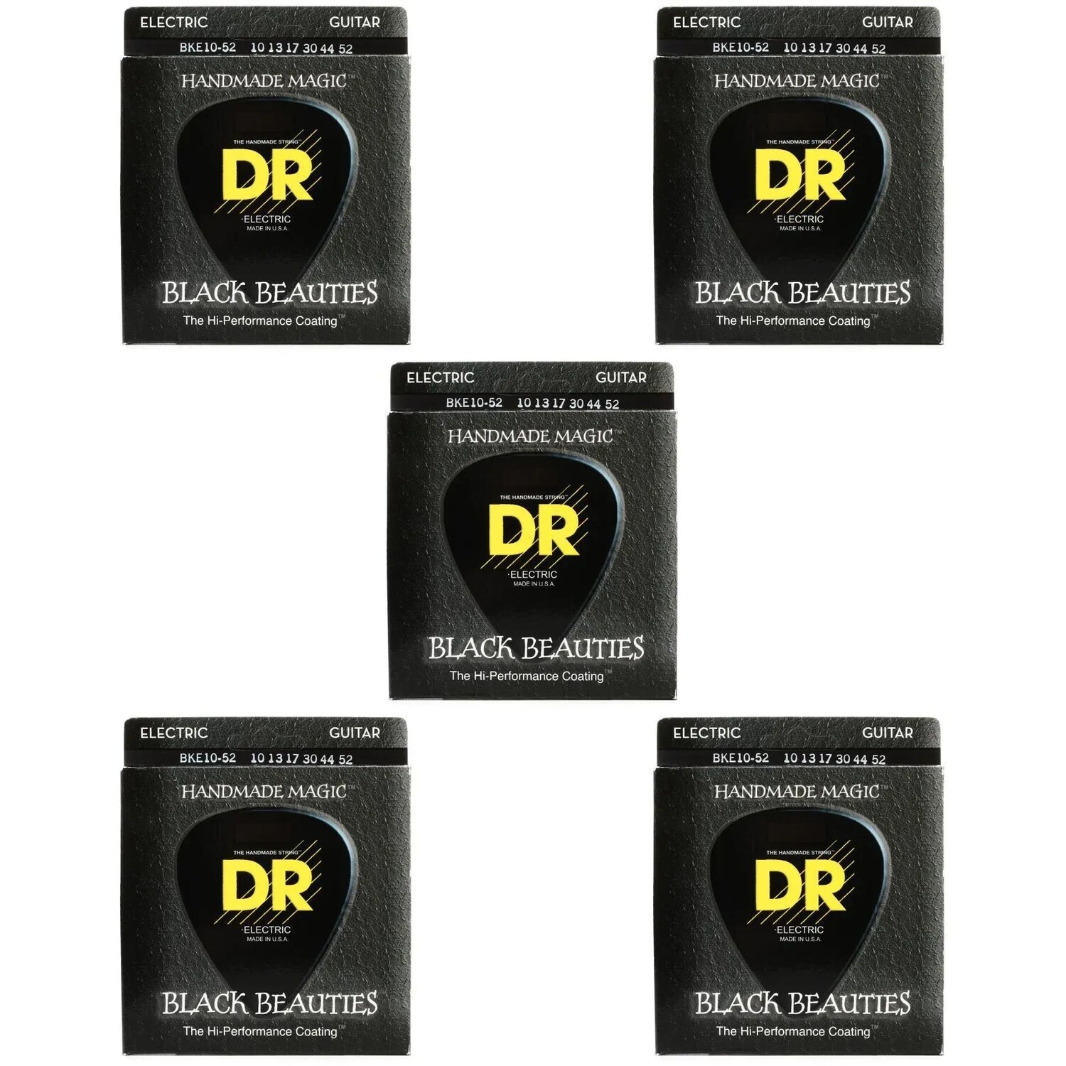 

Струны для электрогитары DR Strings BKE-10/52 Black Beauties K3 с покрытием — .010-.052, большие и тяжелые (5 шт.)