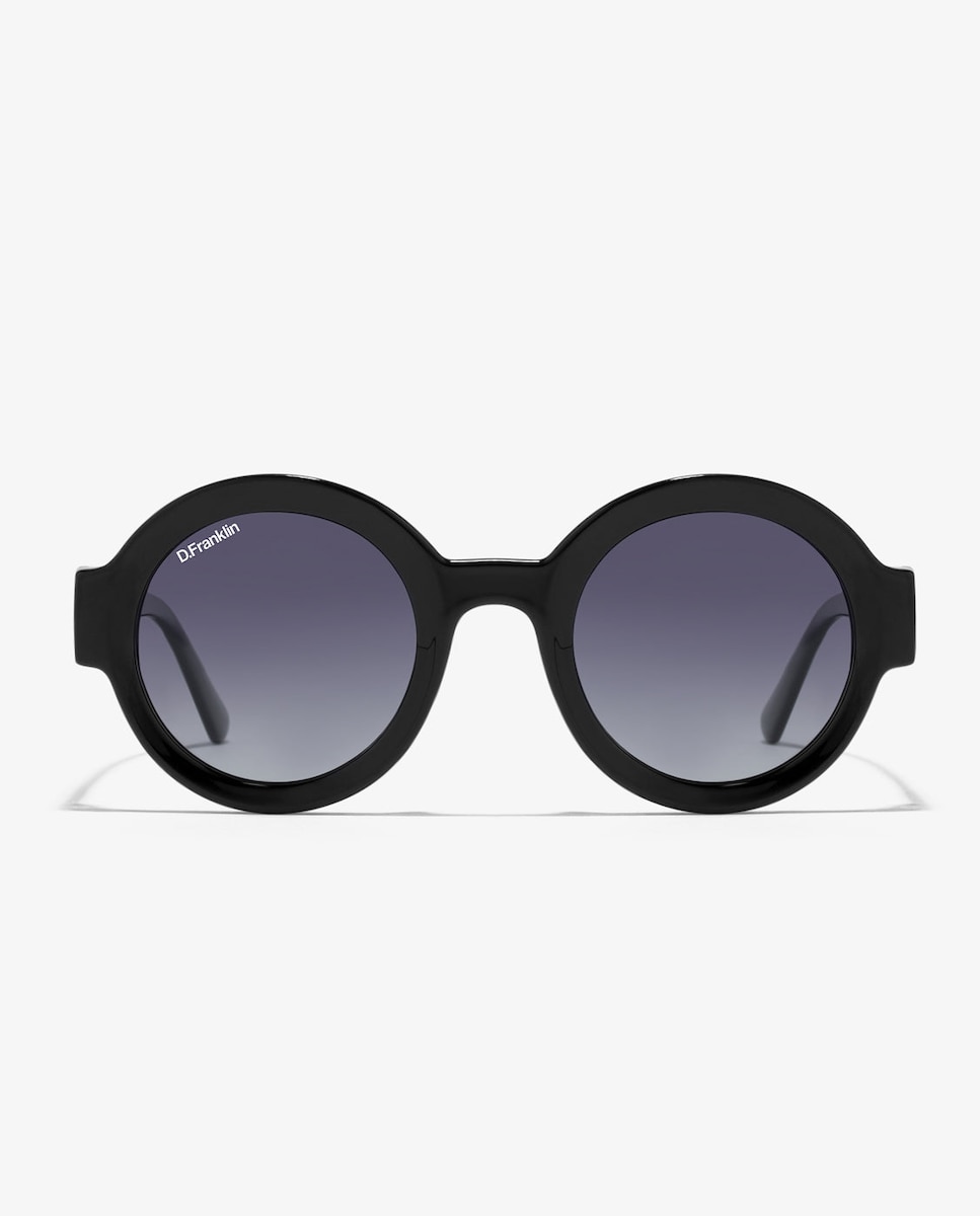 Круглые солнцезащитные очки D.Franklin в ретро-стиле в черной оправе D.Franklin, черный цена и фото