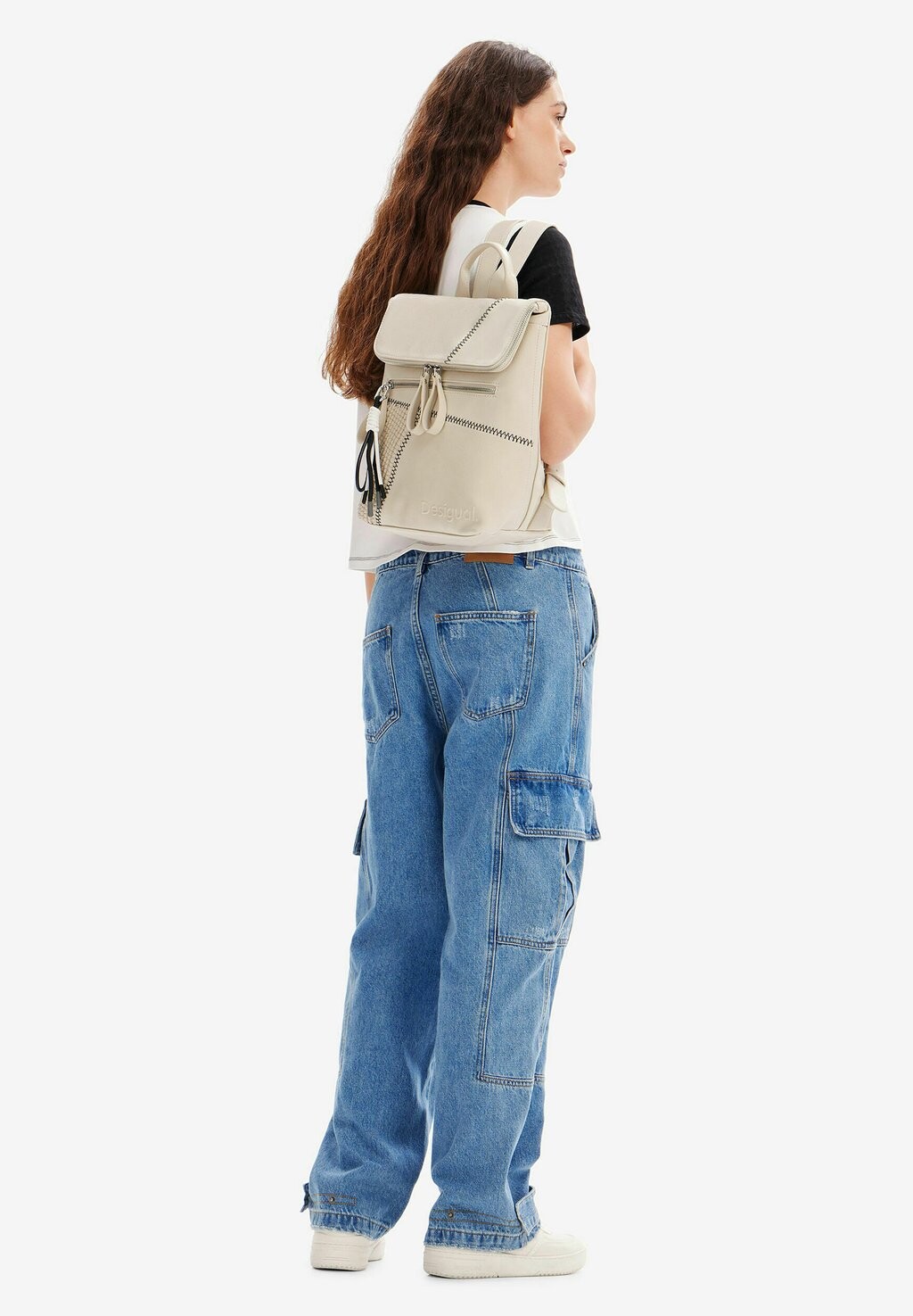 

Дорожный рюкзак MIDSIZE PATCHWORK Desigual, белый