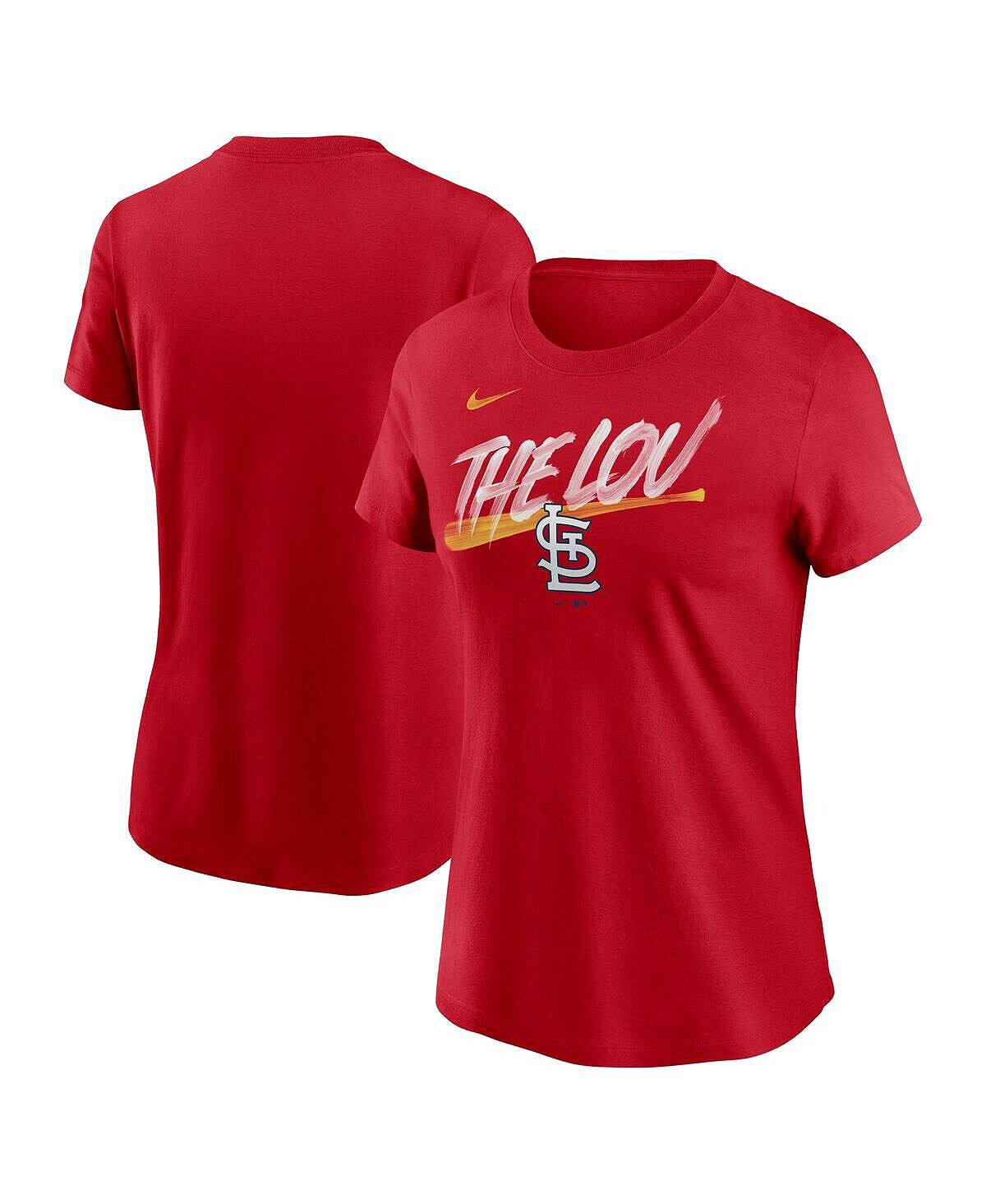 

Женская красная футболка местной команды St. Louis Cardinals Nike, красный
