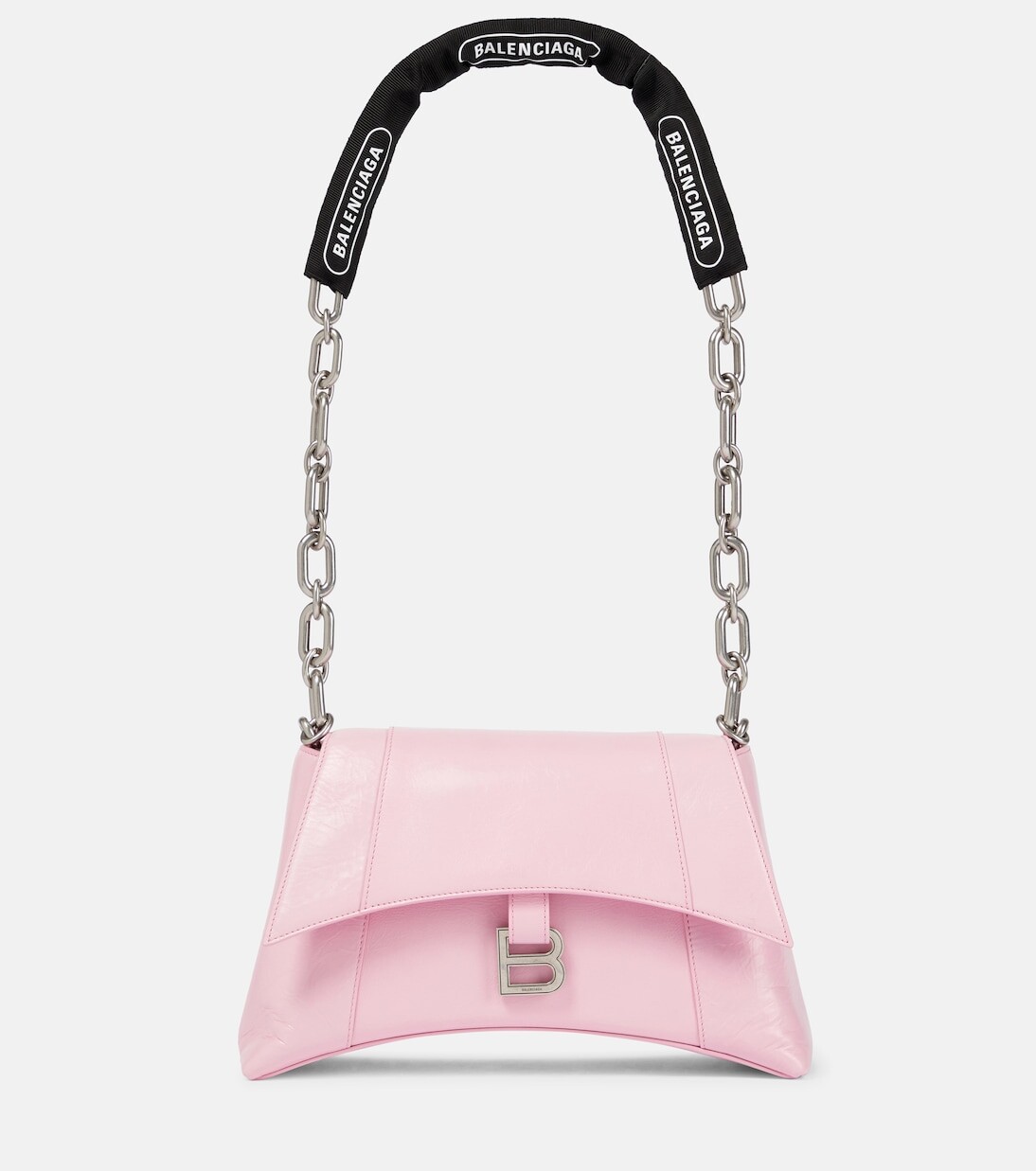 

Маленькая кожаная сумка через плечо downtown Balenciaga, розовый