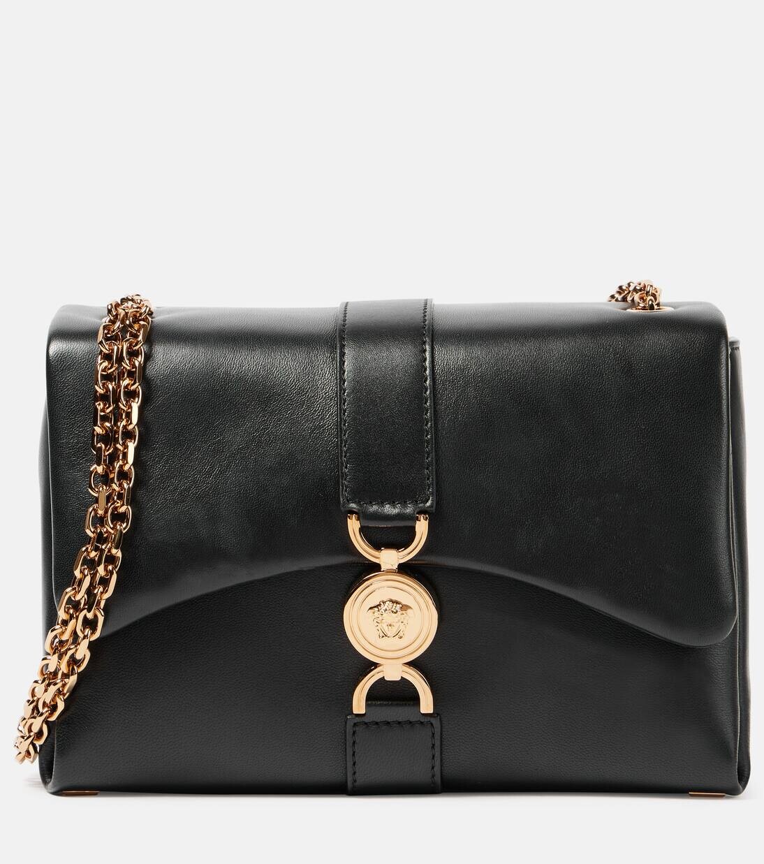 

Сумка через плечо из кожи Kleio Versace, цвет black/versace gold