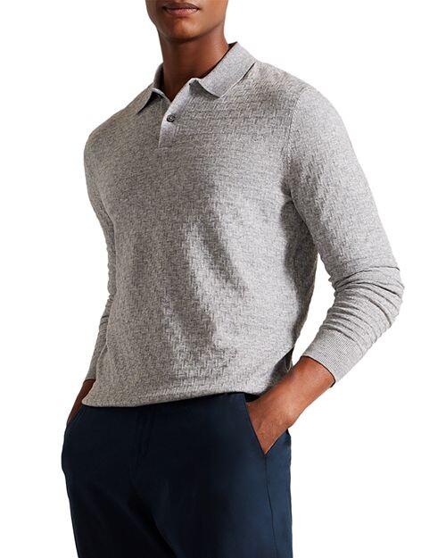 

Трикотажная рубашка-поло Morar Ted Baker, цвет Gray