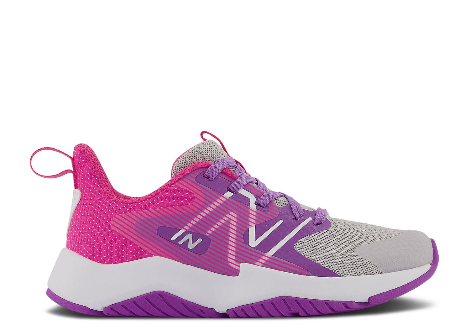 

Кроссовки New Balance Rave Run V2 Little Kid X-Wide 'Summer Fog Hi-Pink', серый