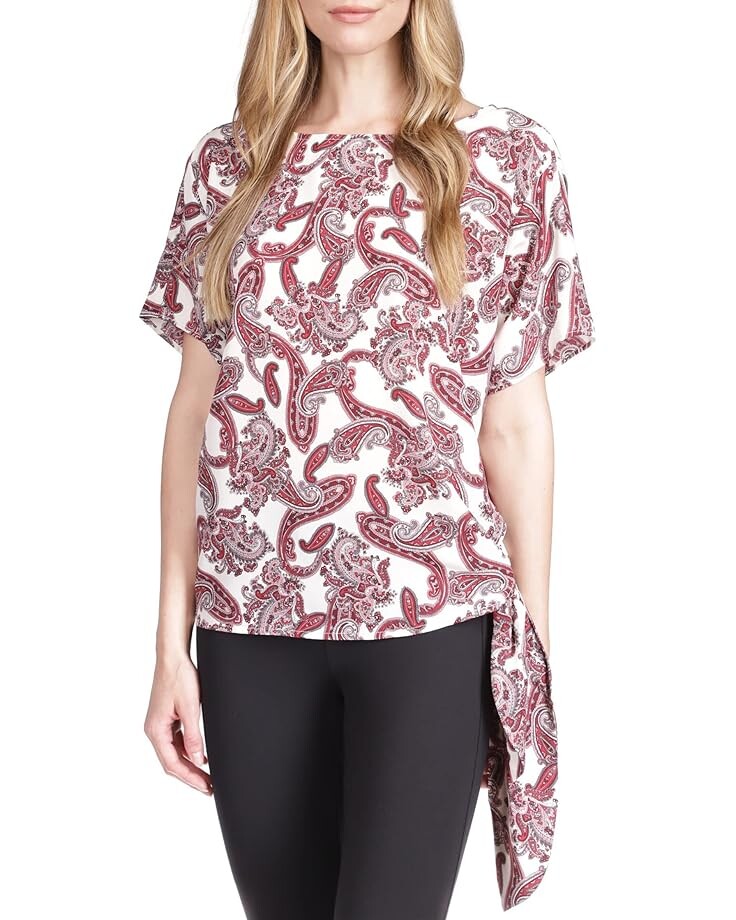 

Топ MICHAEL Michael Kors Pop Paisley Tie, цвет Bone