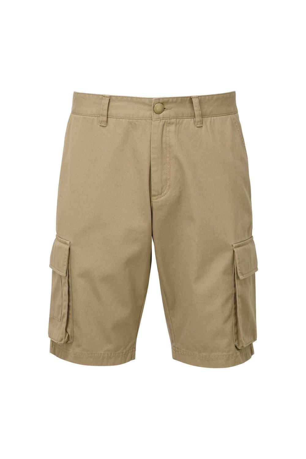 Грузовые шорты Asquith & Fox, хаки шорты карго мужские однотонные свободные штаны с множеством карманов на пуговицах с широкими штанинами декор летние