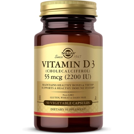 Витамин D3 2200 МЕ растительных капсул, Solgar solgar витамин d3 600 me 60 капсул solgar витамины