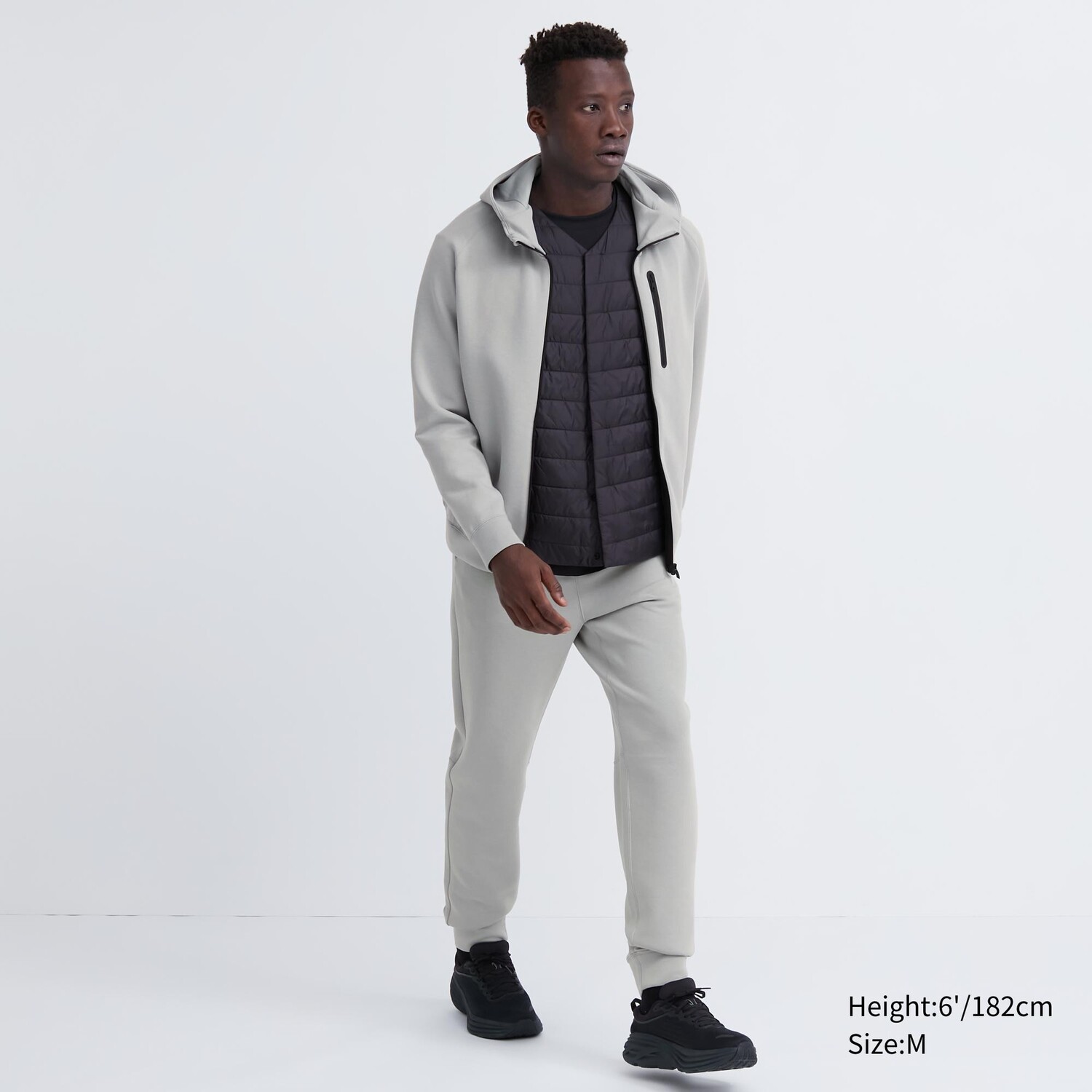 

Брюки-джоггеры DRY Stretch (длинные) Uniqlo, светло-серый