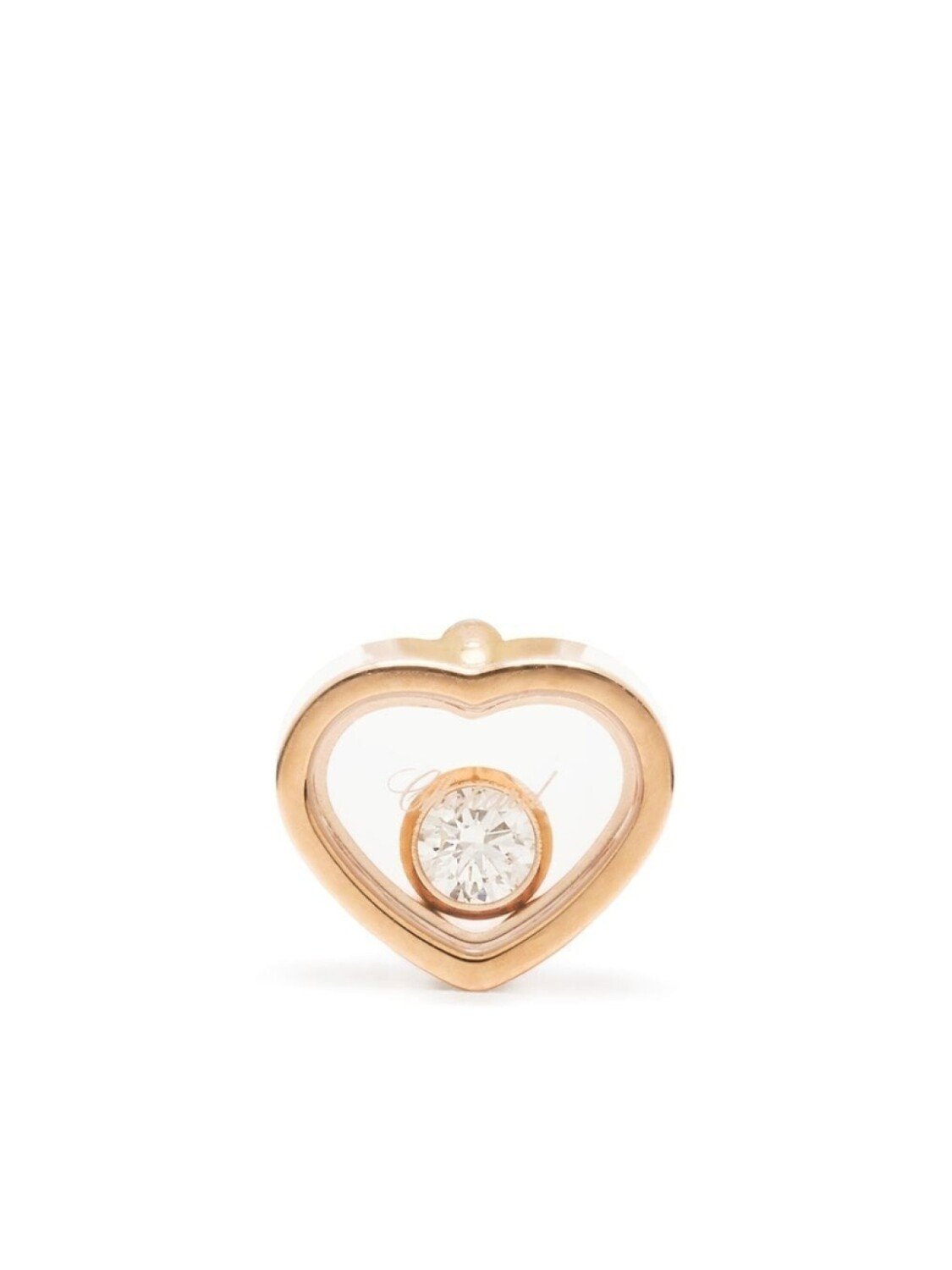 

Серьга-гвоздик My Happy Heart из розового золота с бриллиантом Chopard, розовый