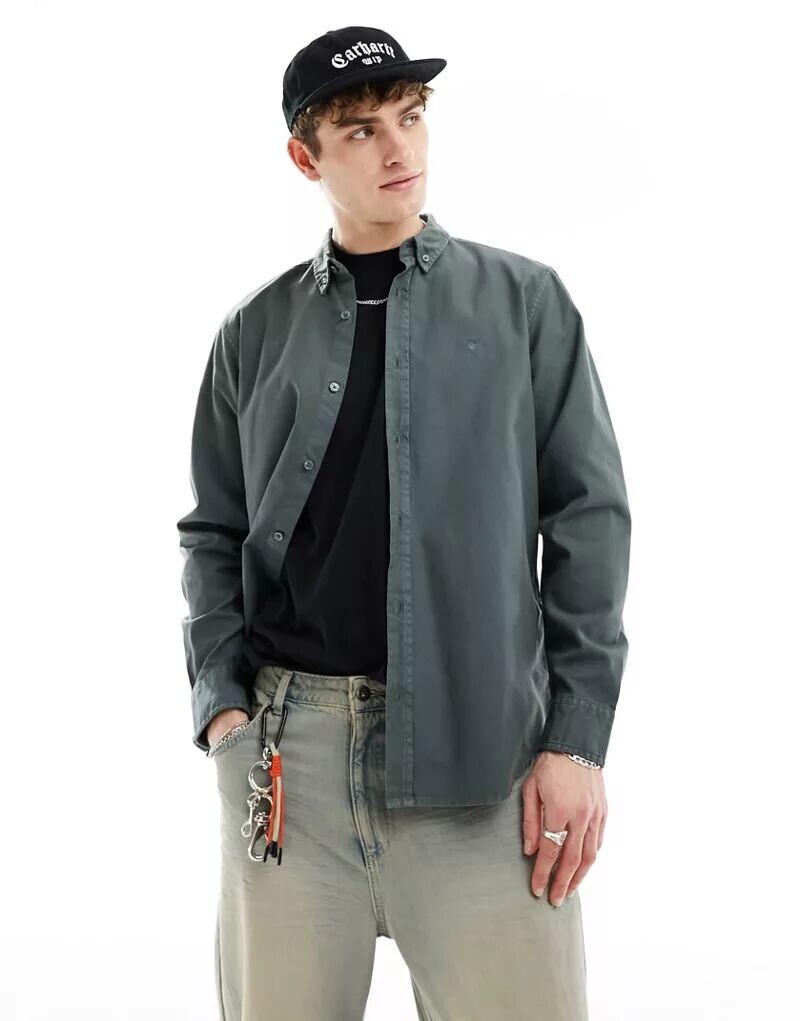

Зеленая рубашка с воротником на пуговицах Carhartt WIP Bolton