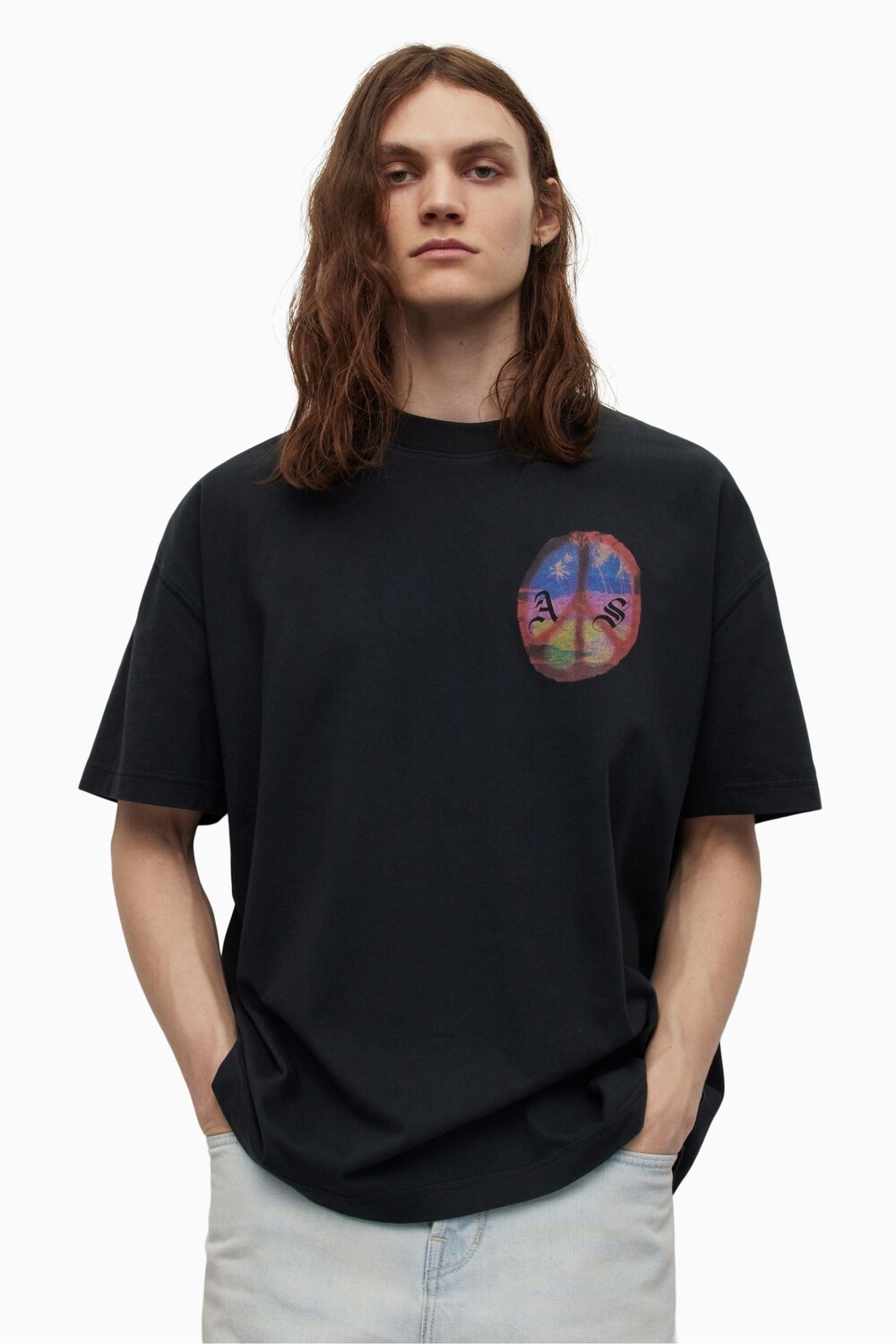 

AllSaints Ether черная футболка с круглым вырезом All Saints, черный