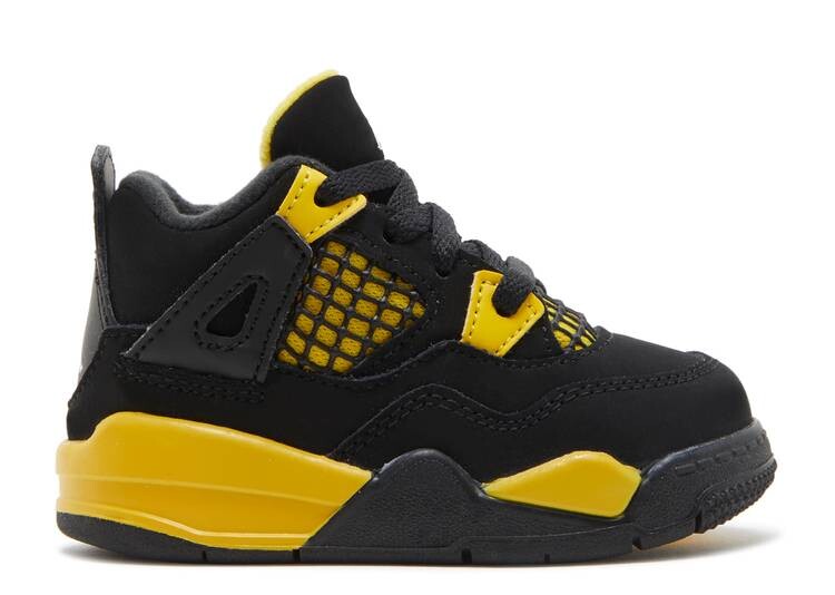 

Кроссовки AIR JORDAN 4 RETRO TD 'THUNDER' 2023, черный