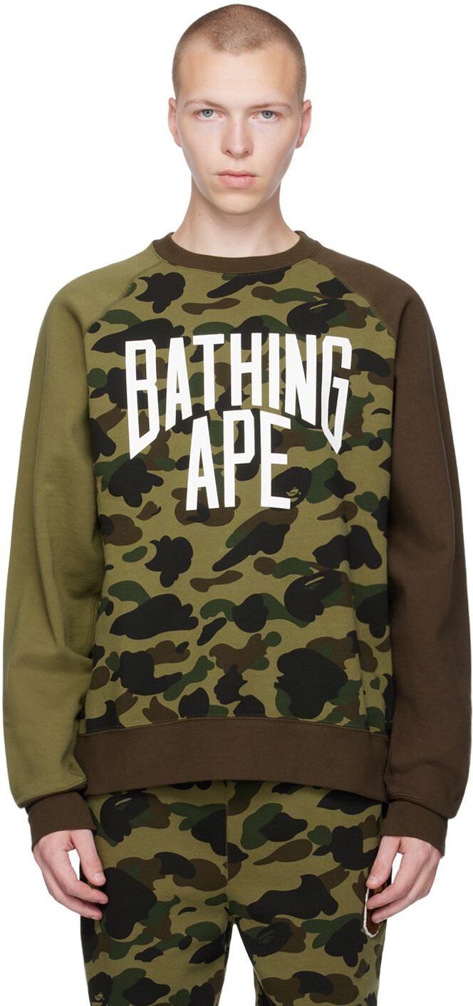 

BAPE Толстовка 1st Camo Crazy цвета хаки и коричневого цвета, Коричневый