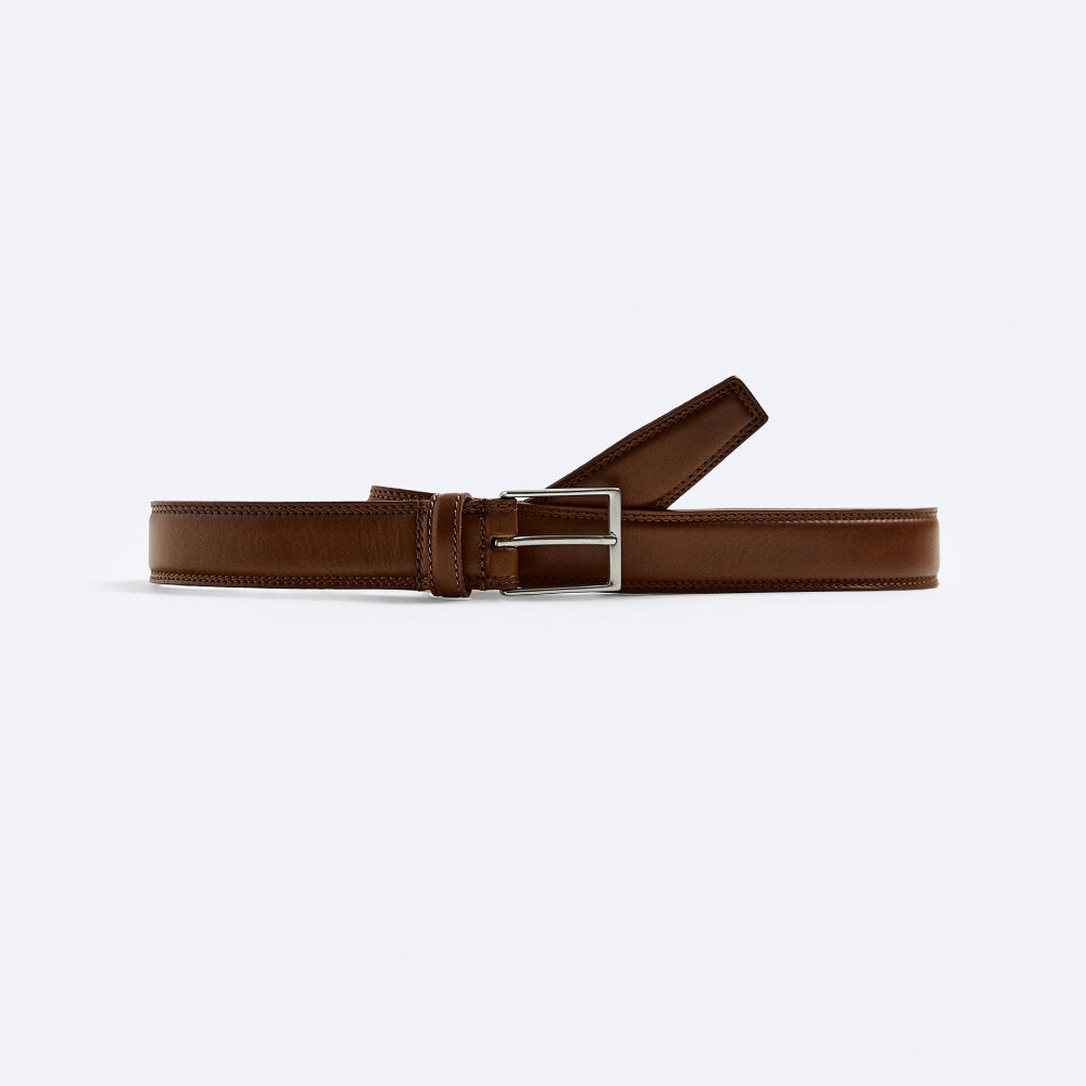Ремень Zara Smart Leather, коричневый