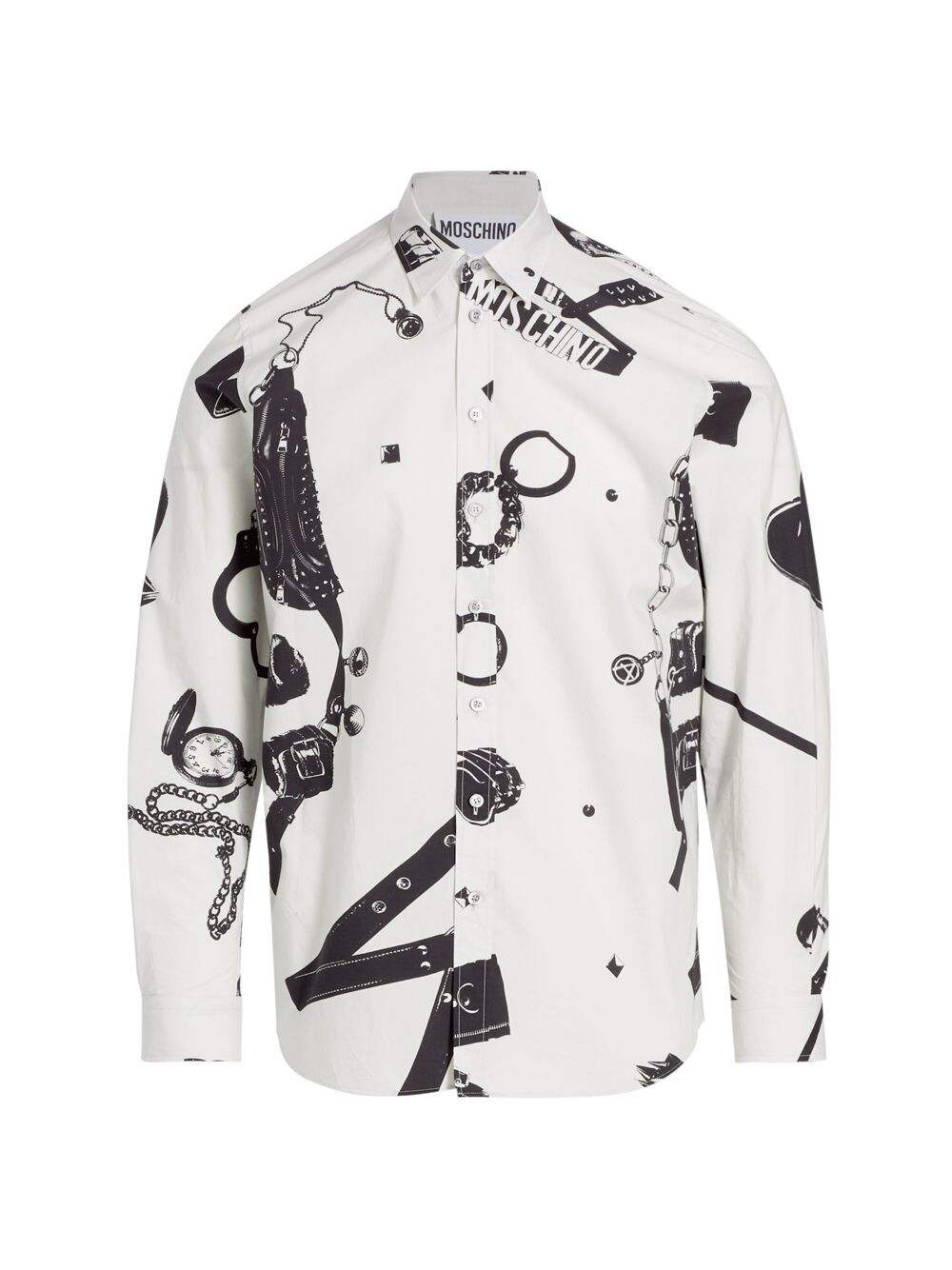 

Рубашка с пуговицами спереди All Over Items Moschino, серый