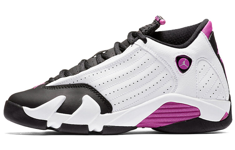 

Air Jordan 14 Retro Fuchsia Flash Black Toe (GS) Черный Белый Фиолетовый