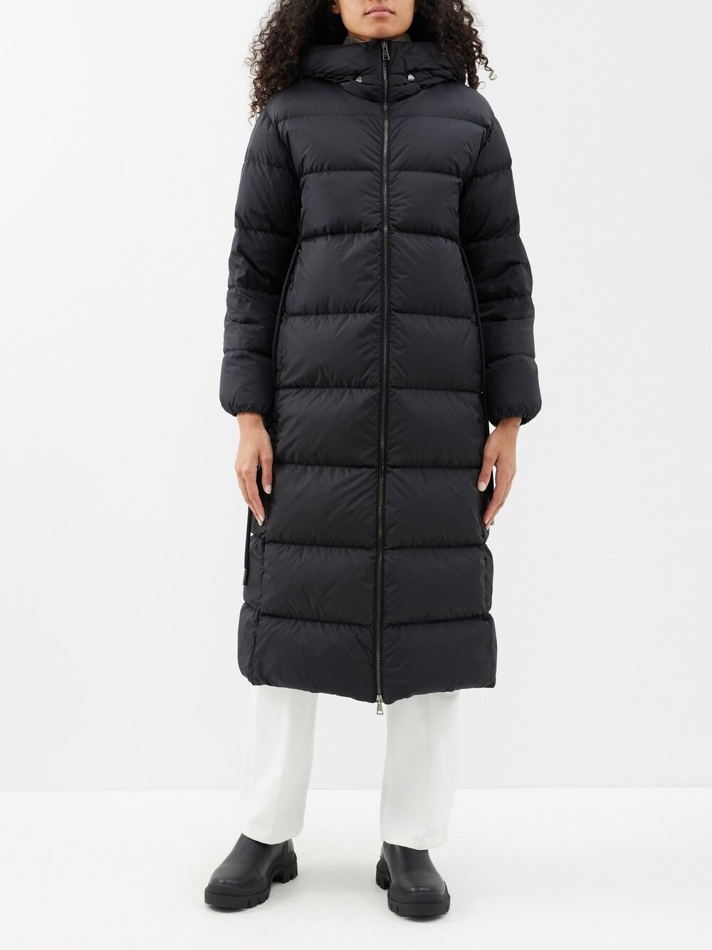 

Удлиненное пуховик bondree с капюшоном Moncler, черный