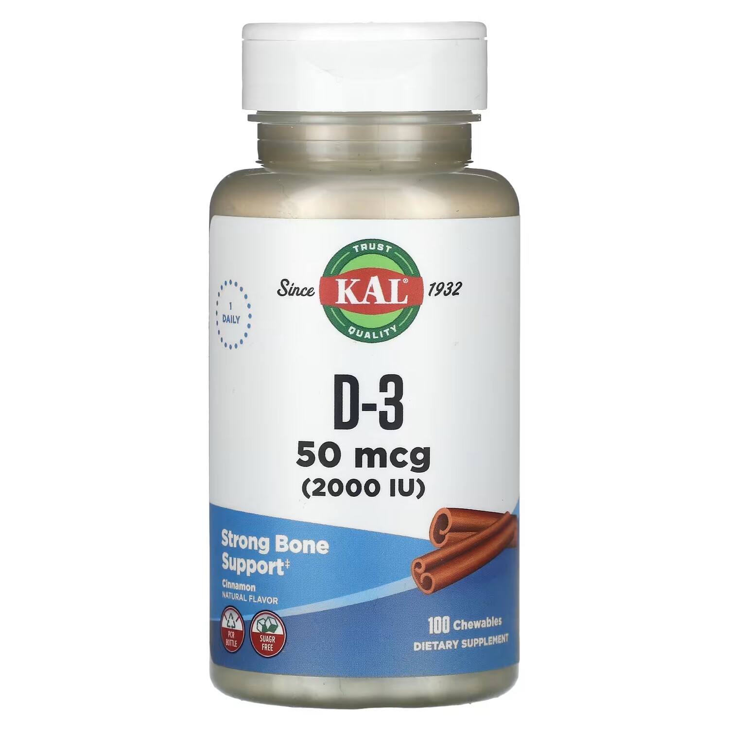 

Корица Kal D-3 50 мкг, 100 жевательных таблеток
