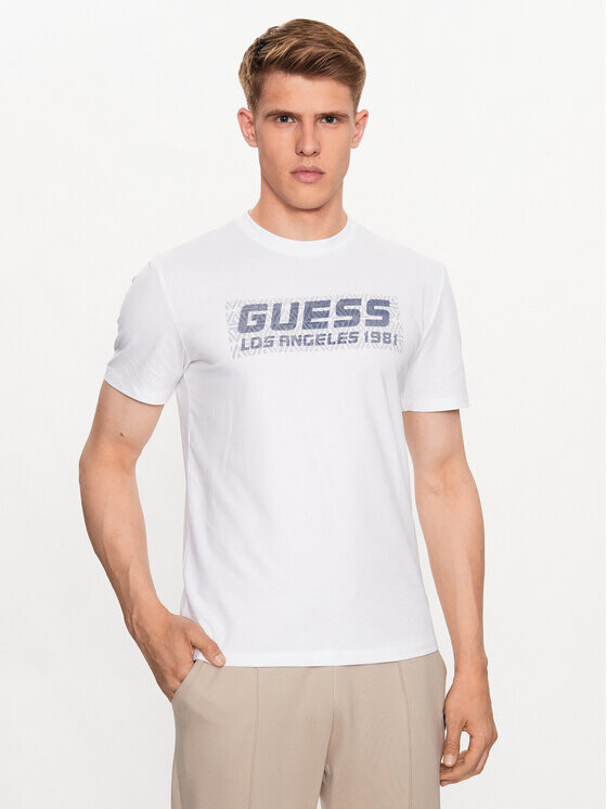 

Футболка узкого кроя Guess, белый