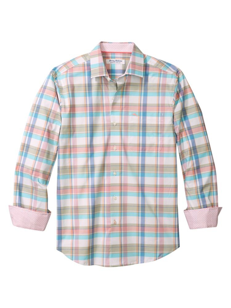 

Рубашка на пуговицах в клетку Sarasota Tommy Bahama, цвет White Multi