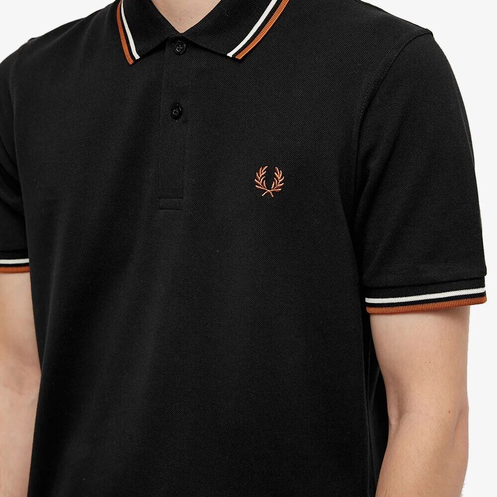 

Fred Perry Рубашка-поло с двумя кончиками, черный