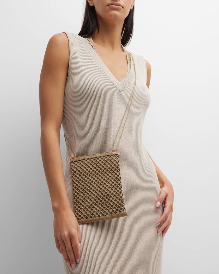 

Кожаный клатч Monili Caged с ремешком Brunello Cucinelli