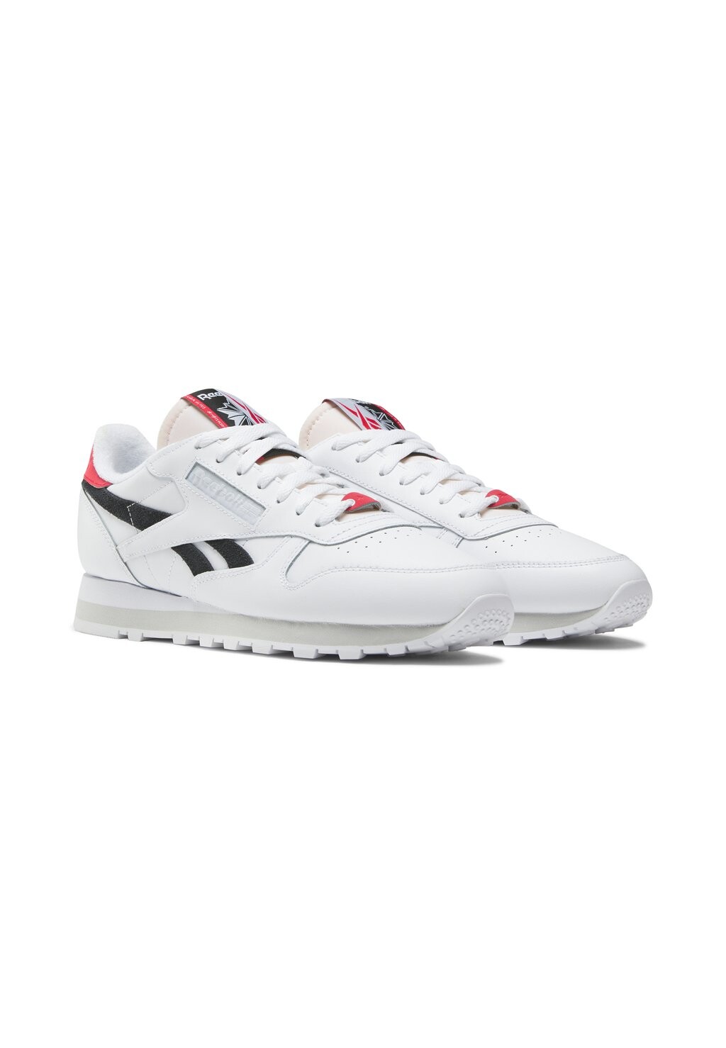 

Низкие кроссовки Classic Leather Trainers Reebok, облако белое ядро черный вектор красный