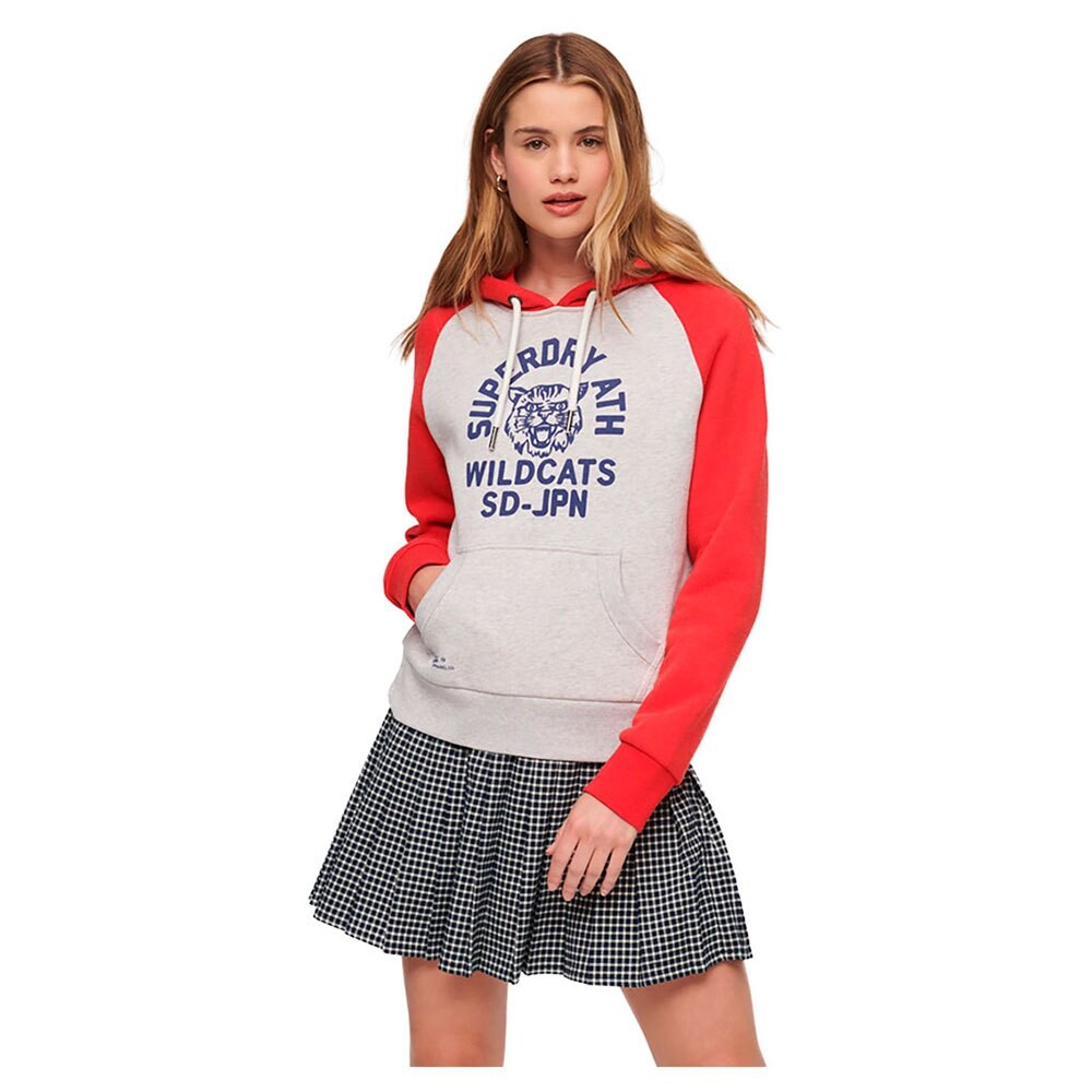 

Толстовка Superdry Athletic College Baseball Full Zip, серый