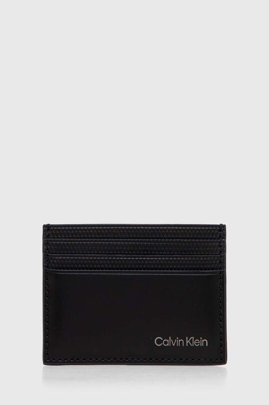 

Кожаный футляр для карт Calvin Klein, черный
