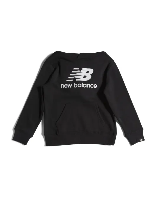 

Флисовая толстовка с капюшоном для больших мальчиков New Balance, черный