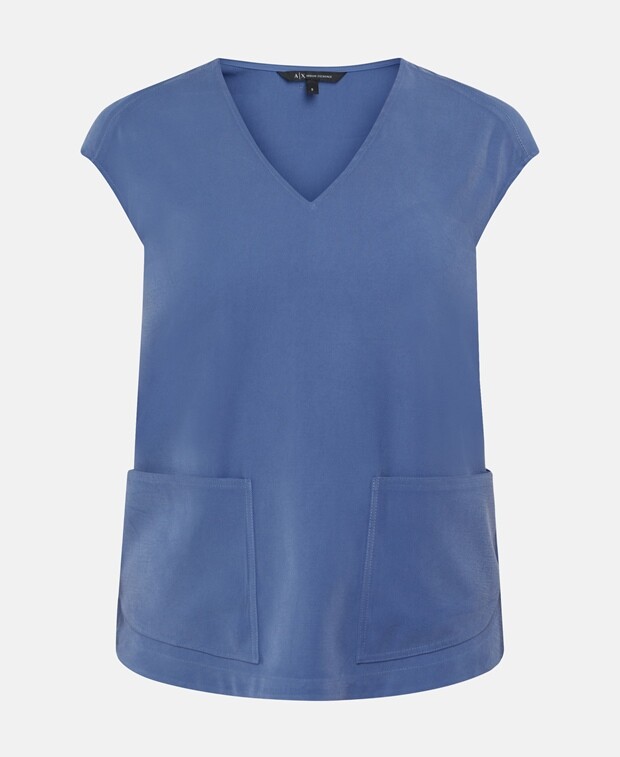 

Деловая блузка Armani Exchange, цвет Royal Blue