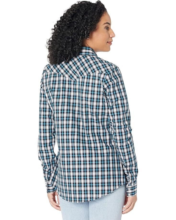 

Блуза Roper Black Ombre Plaid Western Blouse, черный