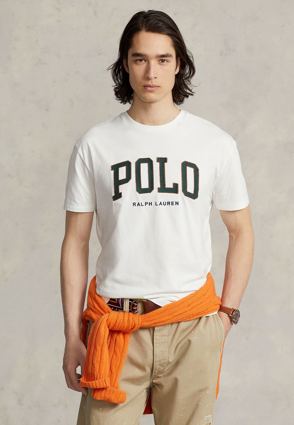 

Футболка с принтом Polo Ralph Lauren, белый