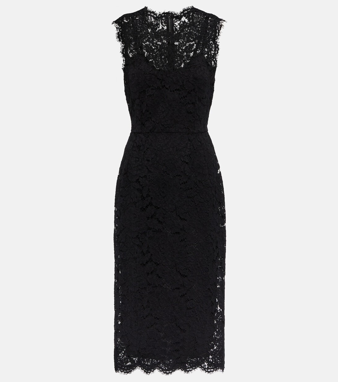 

Кружевное платье миди DOLCE&GABBANA, черный