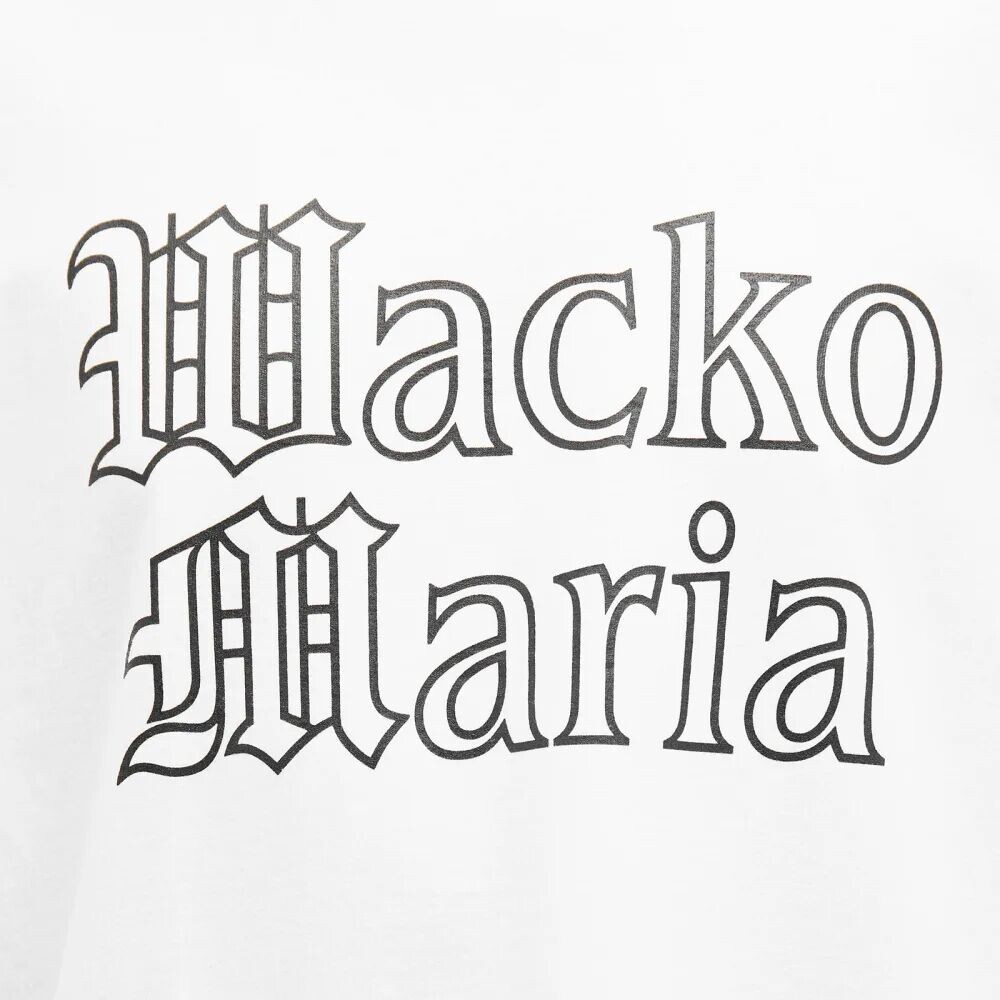 

Wacko Maria Футболка с логотипом Heavyweight в готическом стиле, белый