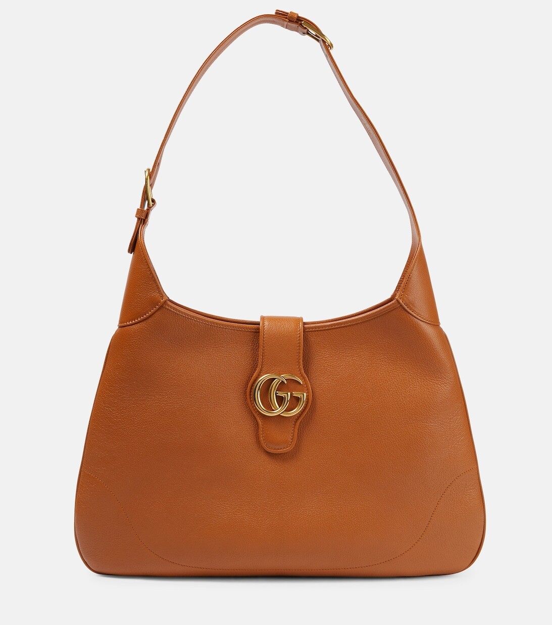 

Большая кожаная сумка через плечо GG Aphrodite Gucci, коричневый