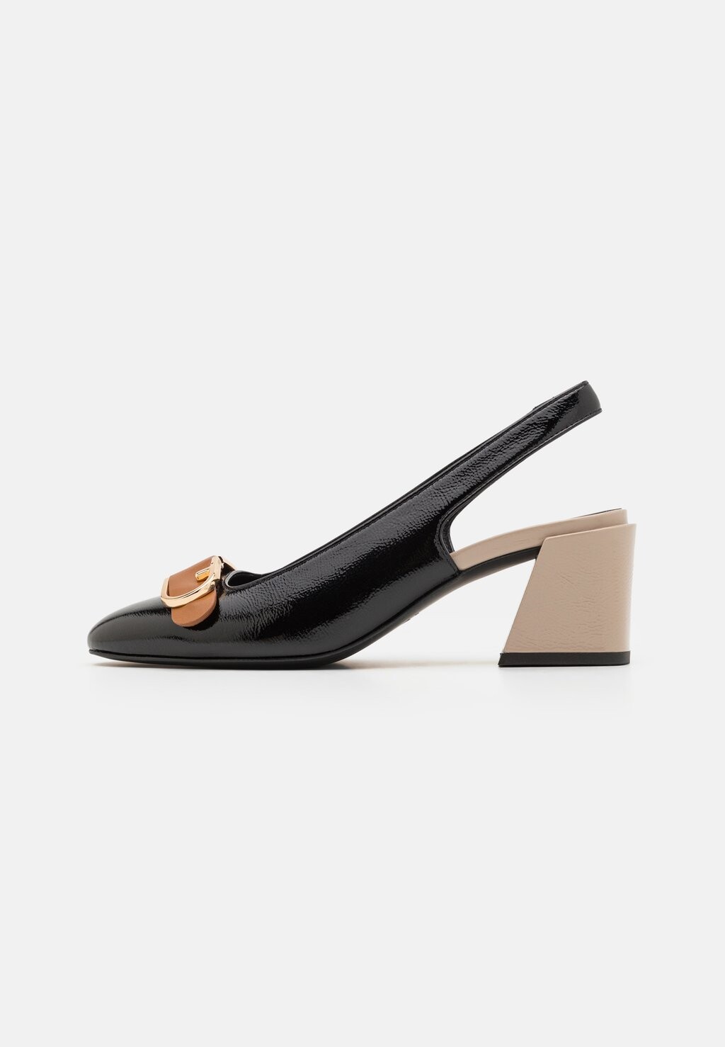 

Туфли FLOW SLINGBACK Furla, цвет nero/grano/cognac