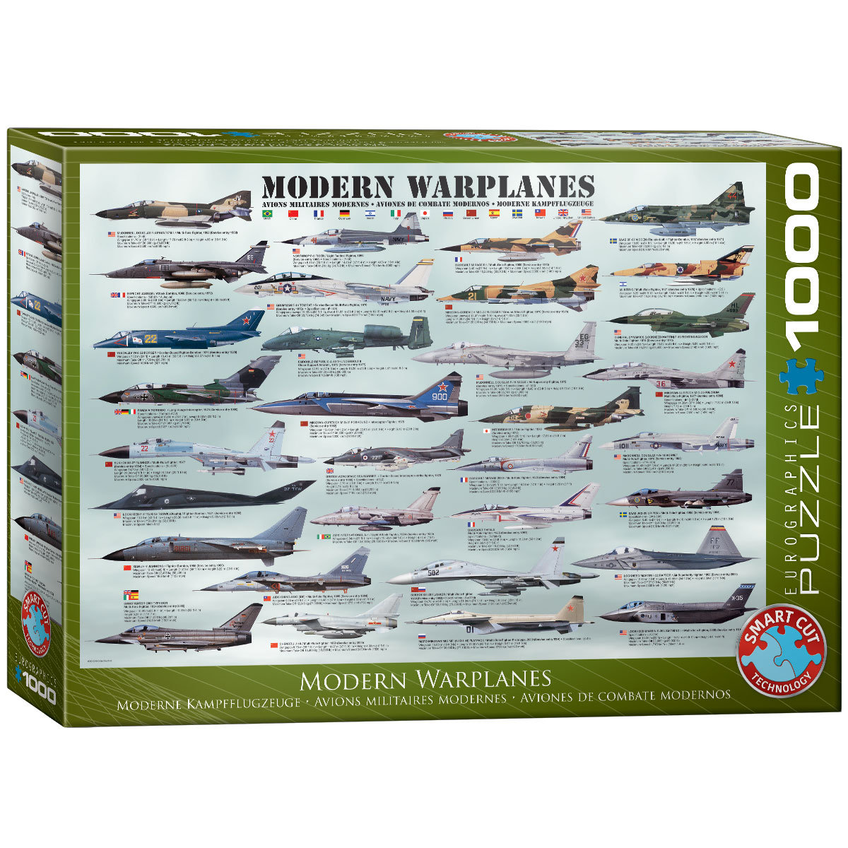 

Еврографика, пазл Modern Warplanes, 1000 шт. EuroGraphics