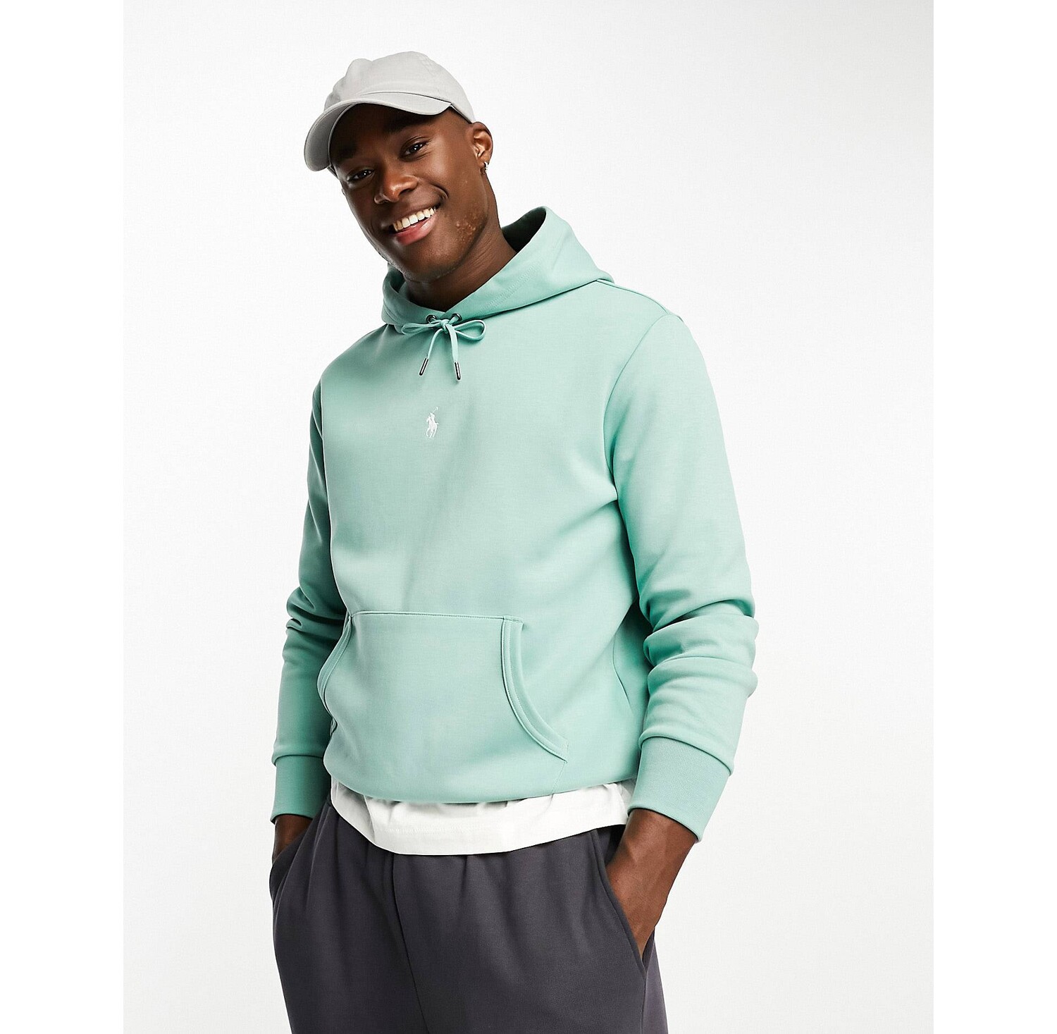 

Светло-зеленое худи с логотипом Polo Ralph Lauren