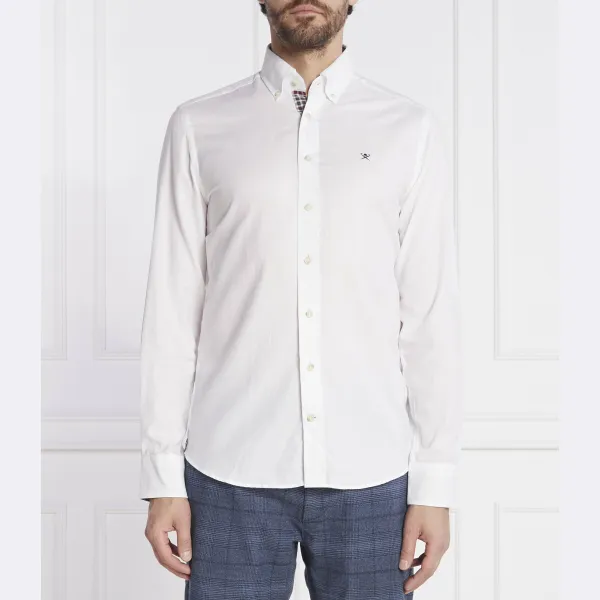 

Рубашка узкого кроя Hackett London, белый