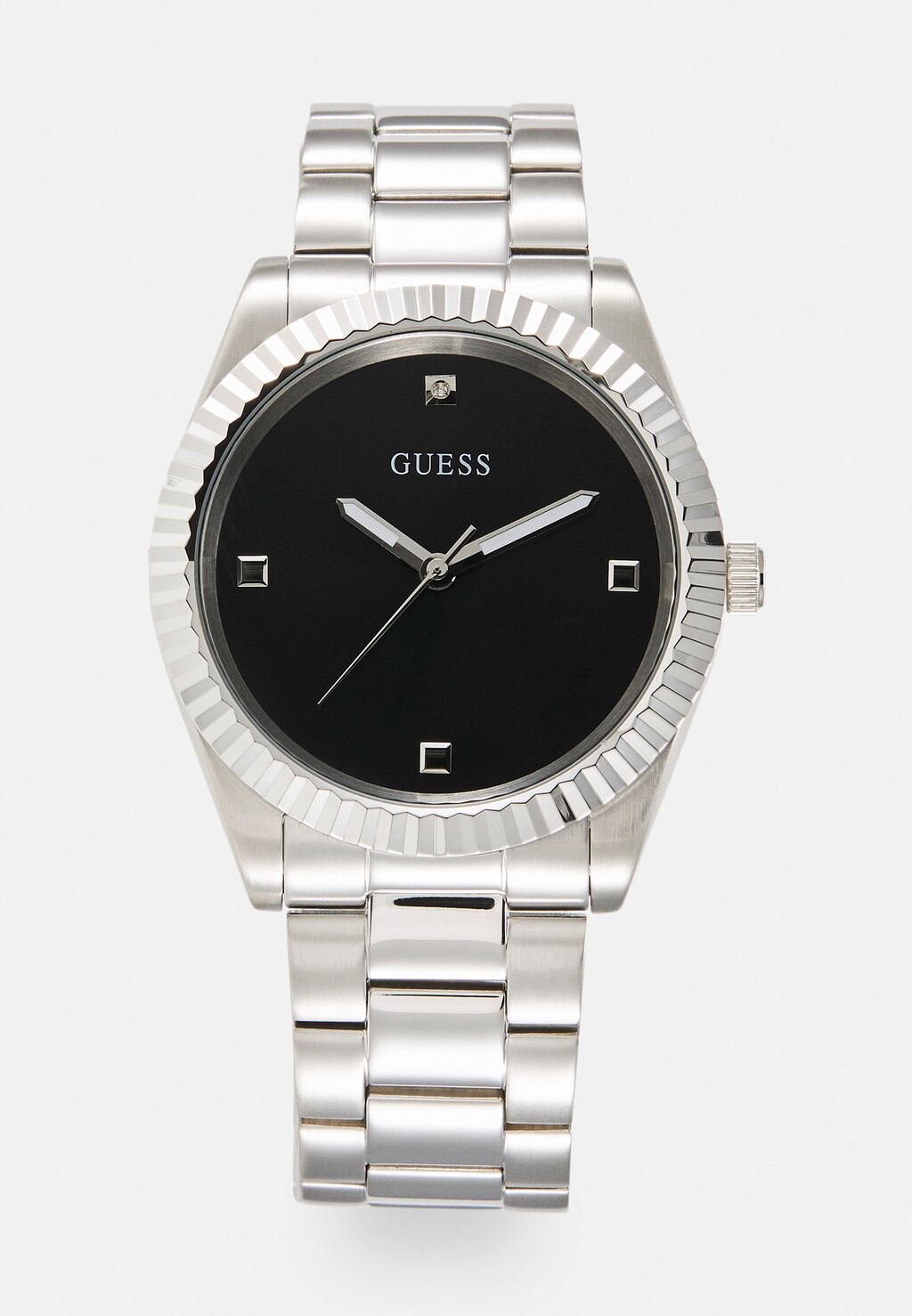 

Часы Connoisseur Genuine Diamond Guess, цвет silver tone/black sunray