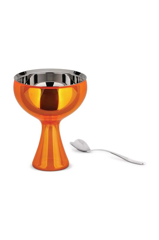 Чашка для мороженого Big Love с ложкой Alessi, оранжевый чашка чайная из янтаря императрица с ложкой серебро