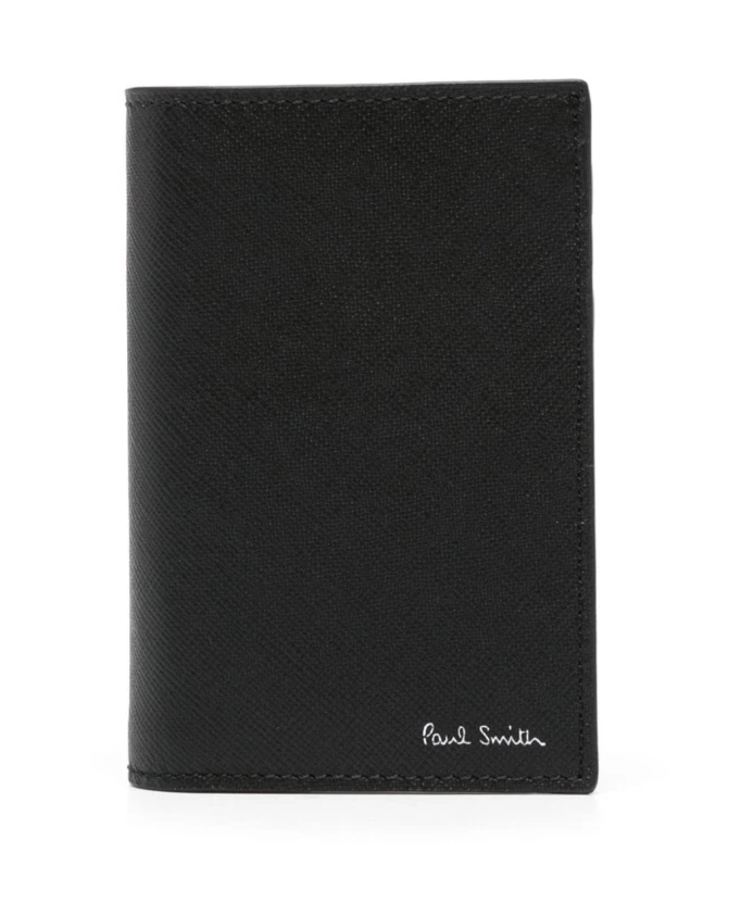 

Кожаный структурированный кошелек Paul Smith, черный