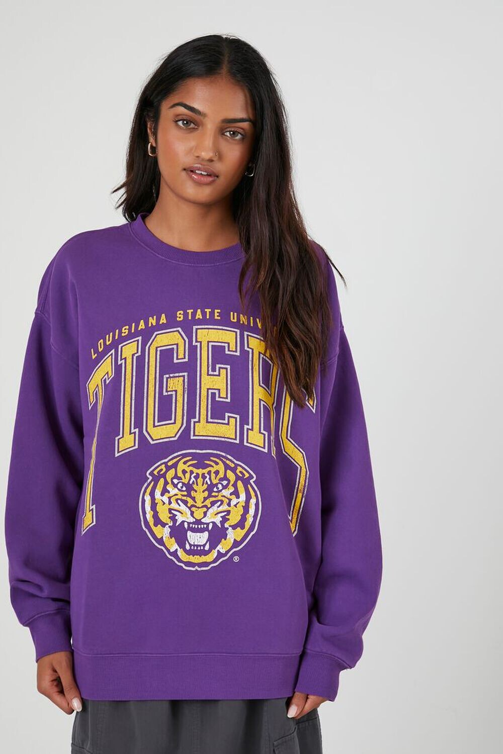 

Пуловер с графическим рисунком Louisiana Tigers Forever 21, фиолетовый