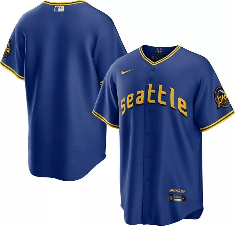 

Мужская футболка Nike Seattle Mariners 2023 City Connect Blank Cool Base