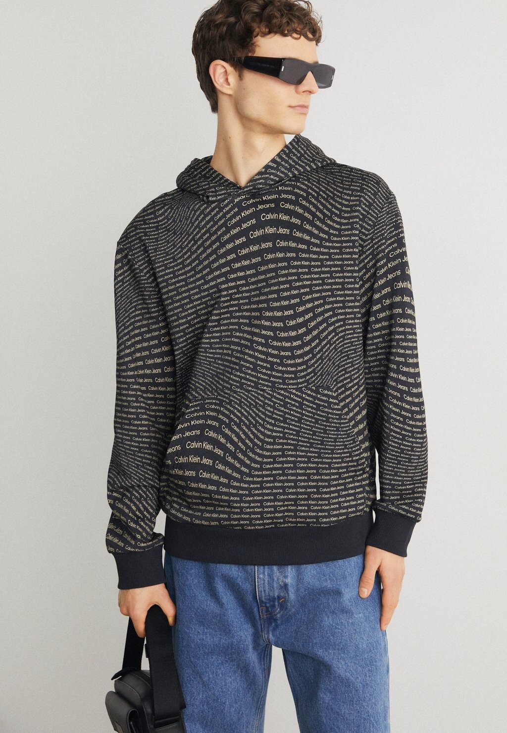 

Толстовка WARP LOGO HOODIE Calvin Klein Jeans, цвет black