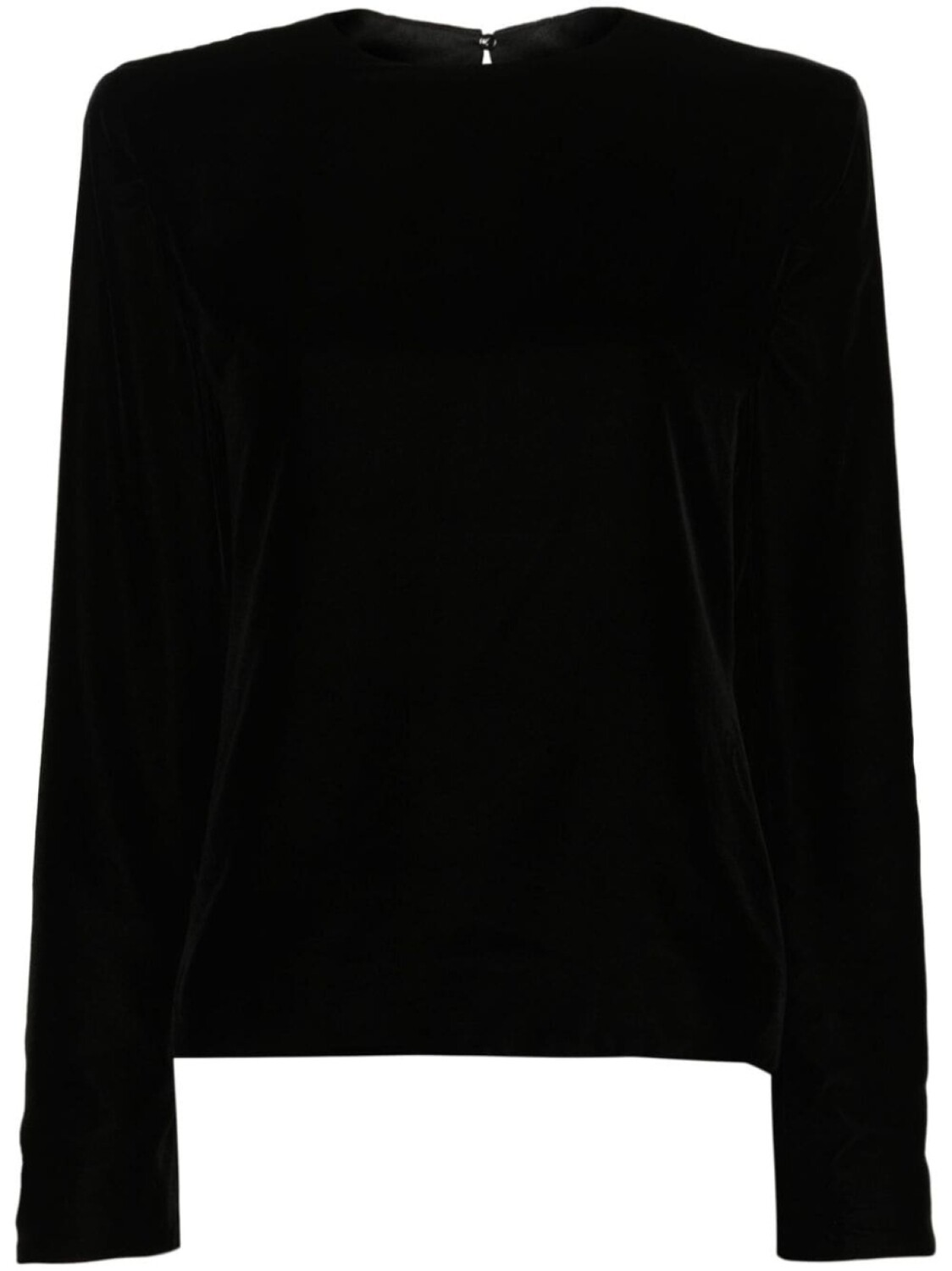 

Saint Laurent бархатная блузка с подплечниками, черный
