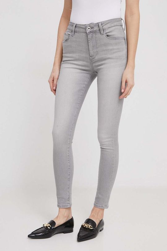 Джинсы Pepe Jeans, серый джинсы скинни pepe jeans прилегающие завышенная посадка стрейч размер 31 черный