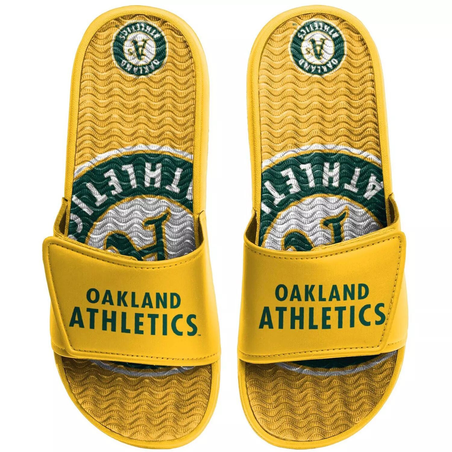 

Мужские гелевые шлепанцы FOCO Oakland Athletics Wordmark