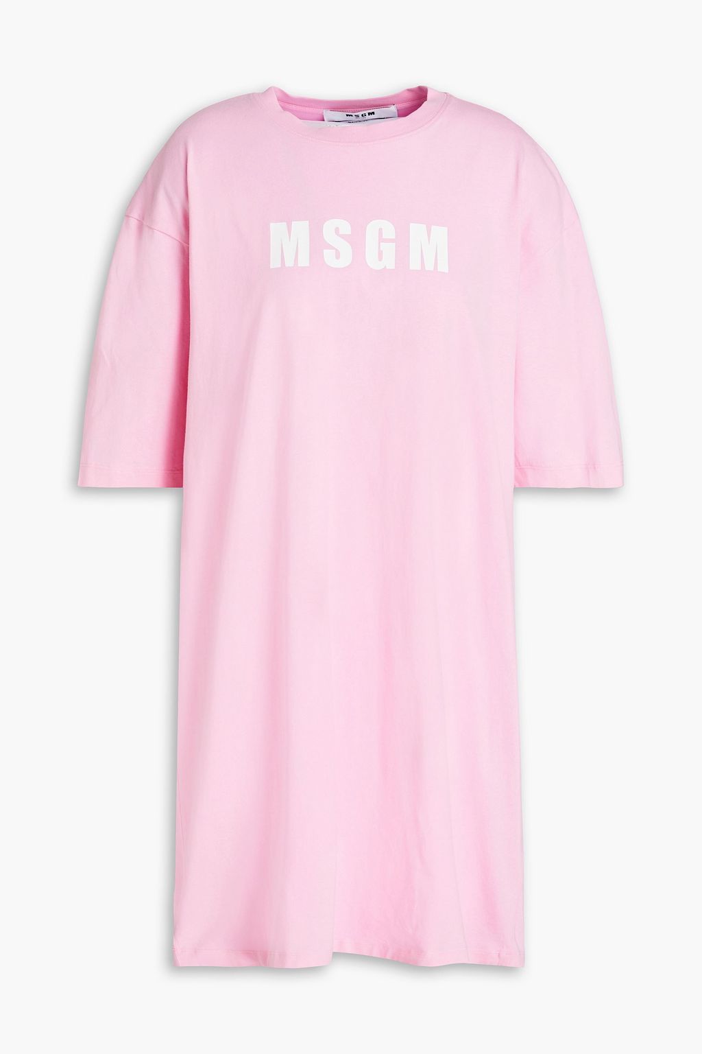 

Платье мини из хлопкового джерси с логотипом MSGM, розовый